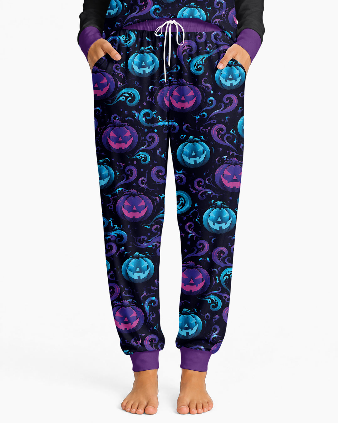 Neon Pumpkin Glow Bamboo Women Pajama Set