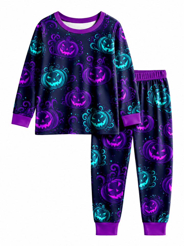 Neon Pumpkin Glow Bamboo Men's Pajama Set