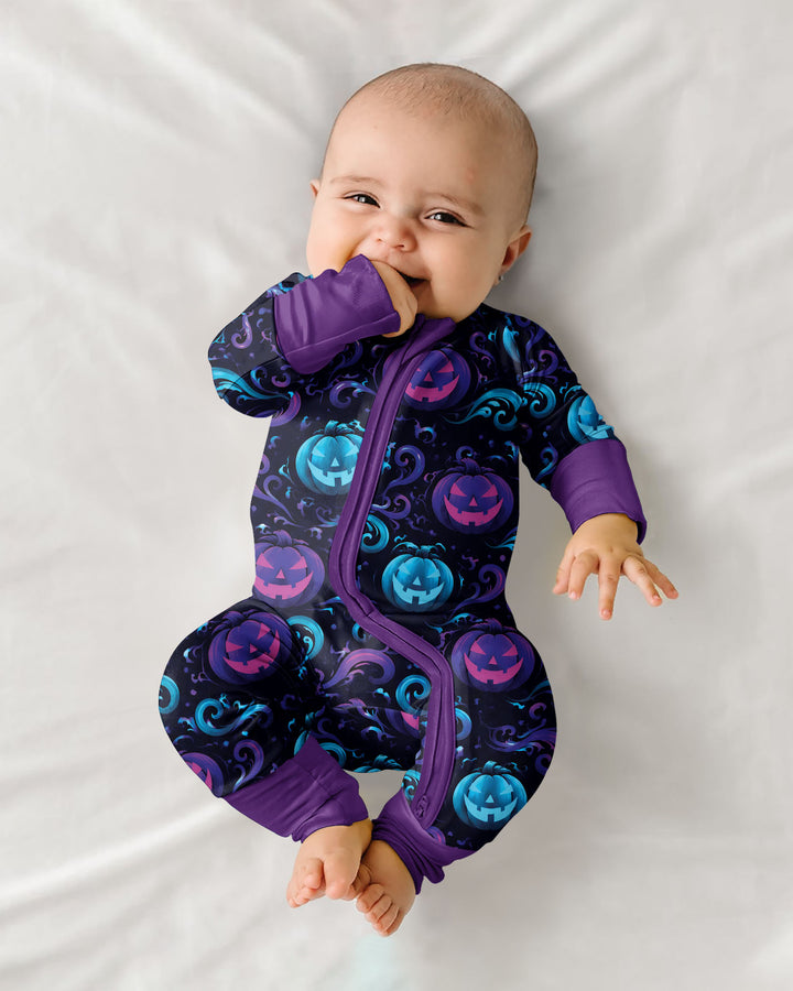 Neon Pumpkin Glow Bamboo Convertible Zippy