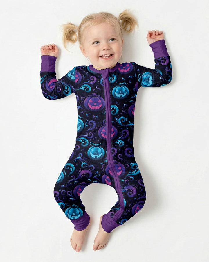 Neon Pumpkin Glow Bamboo Convertible Zippy