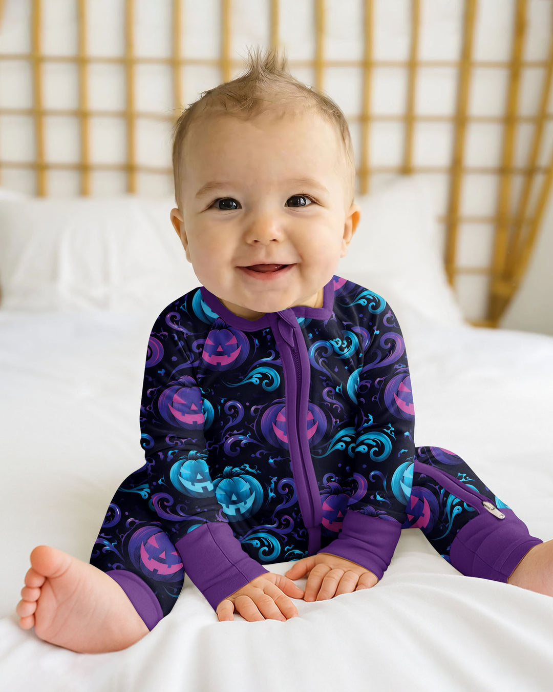 Neon Pumpkin Glow Bamboo Convertible Zippy
