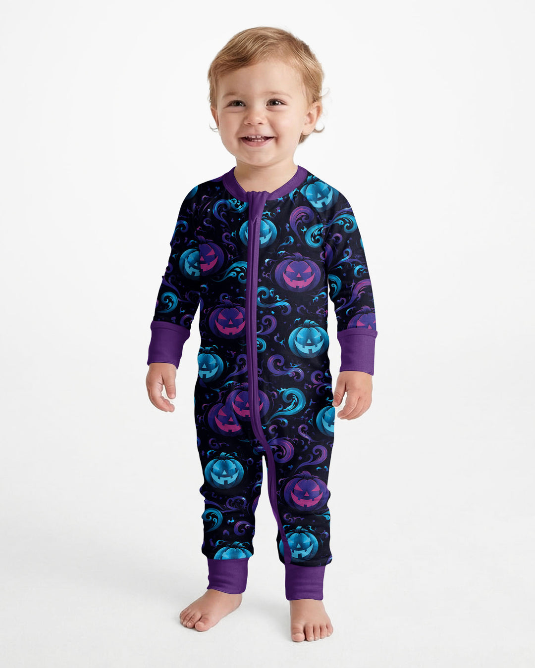 Neon Pumpkin Glow Bamboo Convertible Zippy