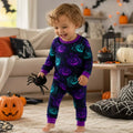 Neon Pumpkin Glow Bamboo Two Piece Long Sleeve Pajama Set