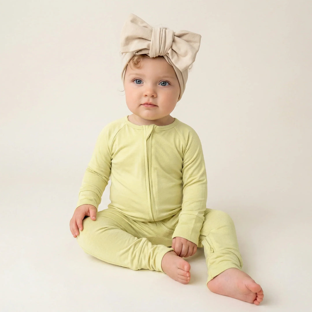 Pale Goldenrod Bamboo Convertible Zippered Romper