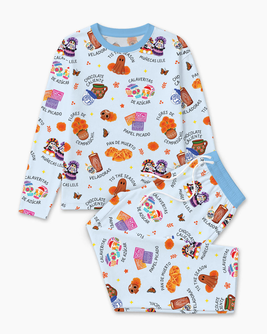 Tis the Dia De Muertos Bamboo Men's Pajama Set