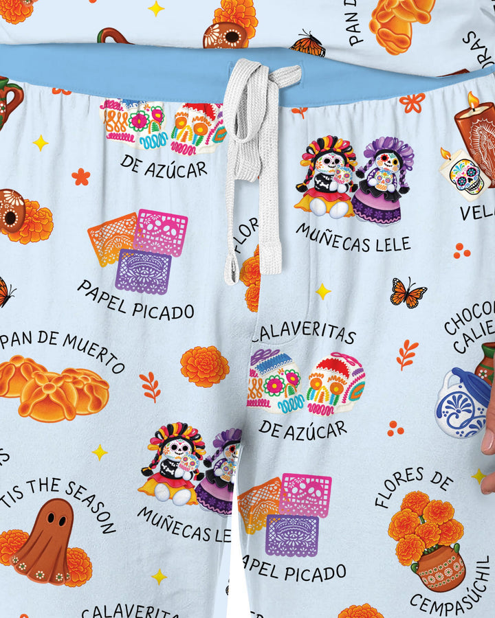 Tis the Dia De Muertos Bamboo Men's Pajama Set