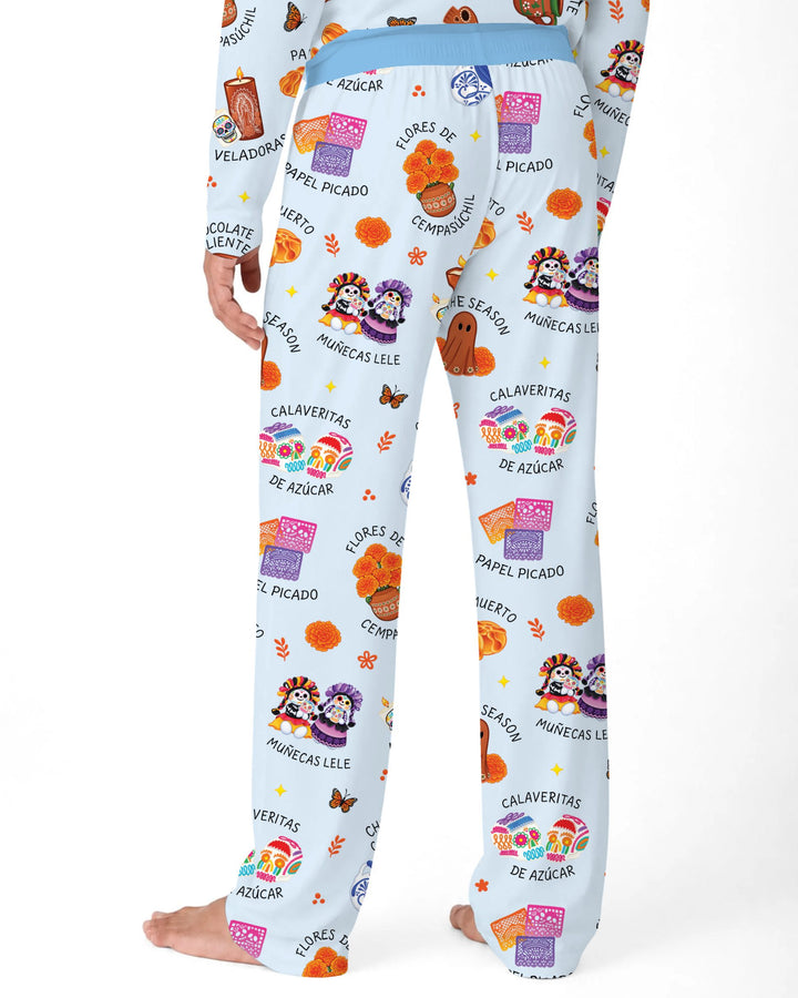 Tis the Dia De Muertos Bamboo Men's Pajama Set