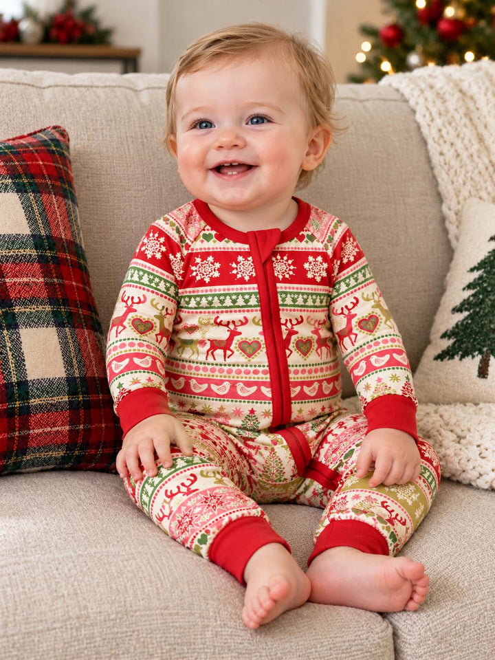 Nordic Christmas Tree and Reindeer Bamboo Convertible Zippy