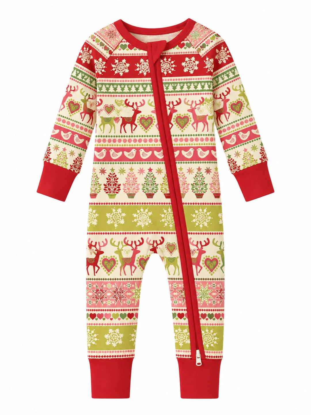 Nordic Christmas Tree and Reindeer Bamboo Convertible Zippy