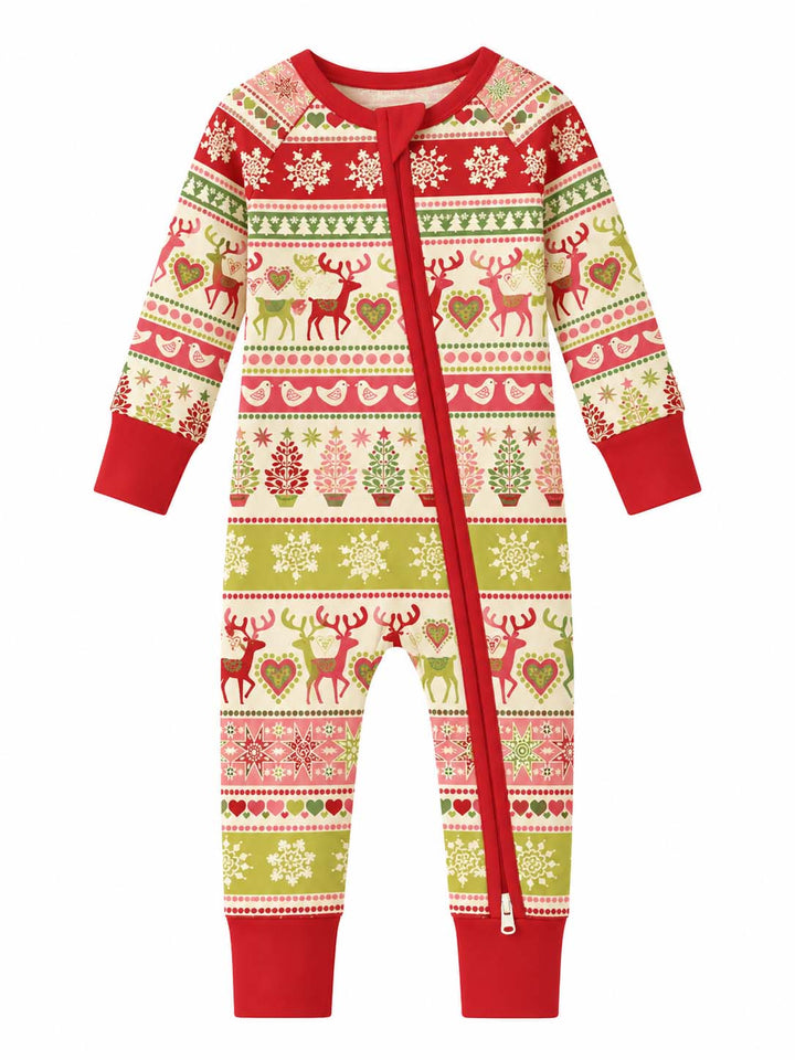Nordic Christmas Tree and Reindeer Bamboo Convertible Zippy