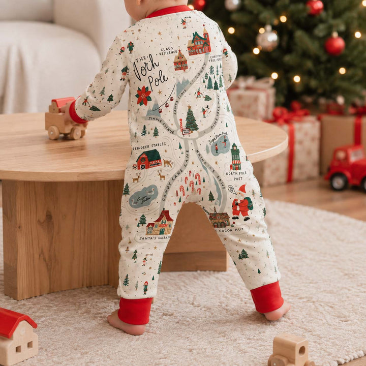 North Pole Christmas Village Map Bamboo Convertible Zippy
