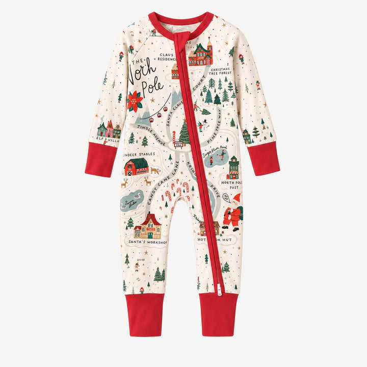 North Pole Christmas Village Map Bamboo Convertible Zippy