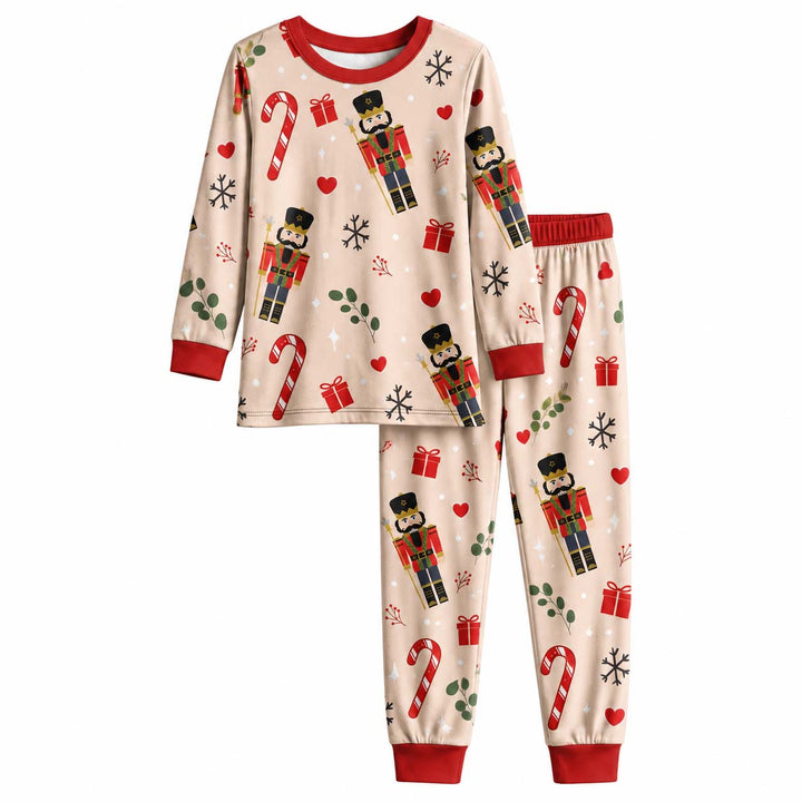 Nutcracker Candy Cane Christmas Bamboo Two Piece Long Sleeve Pajama Set