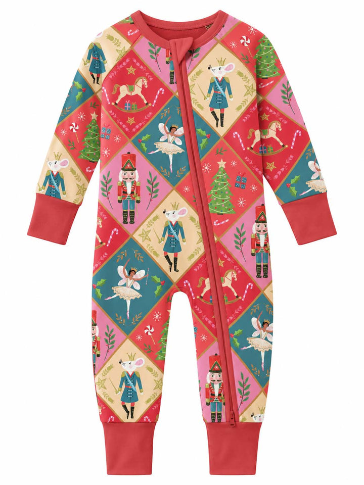 Nutcracker Christmas Patchwork Bamboo Convertible Zippy