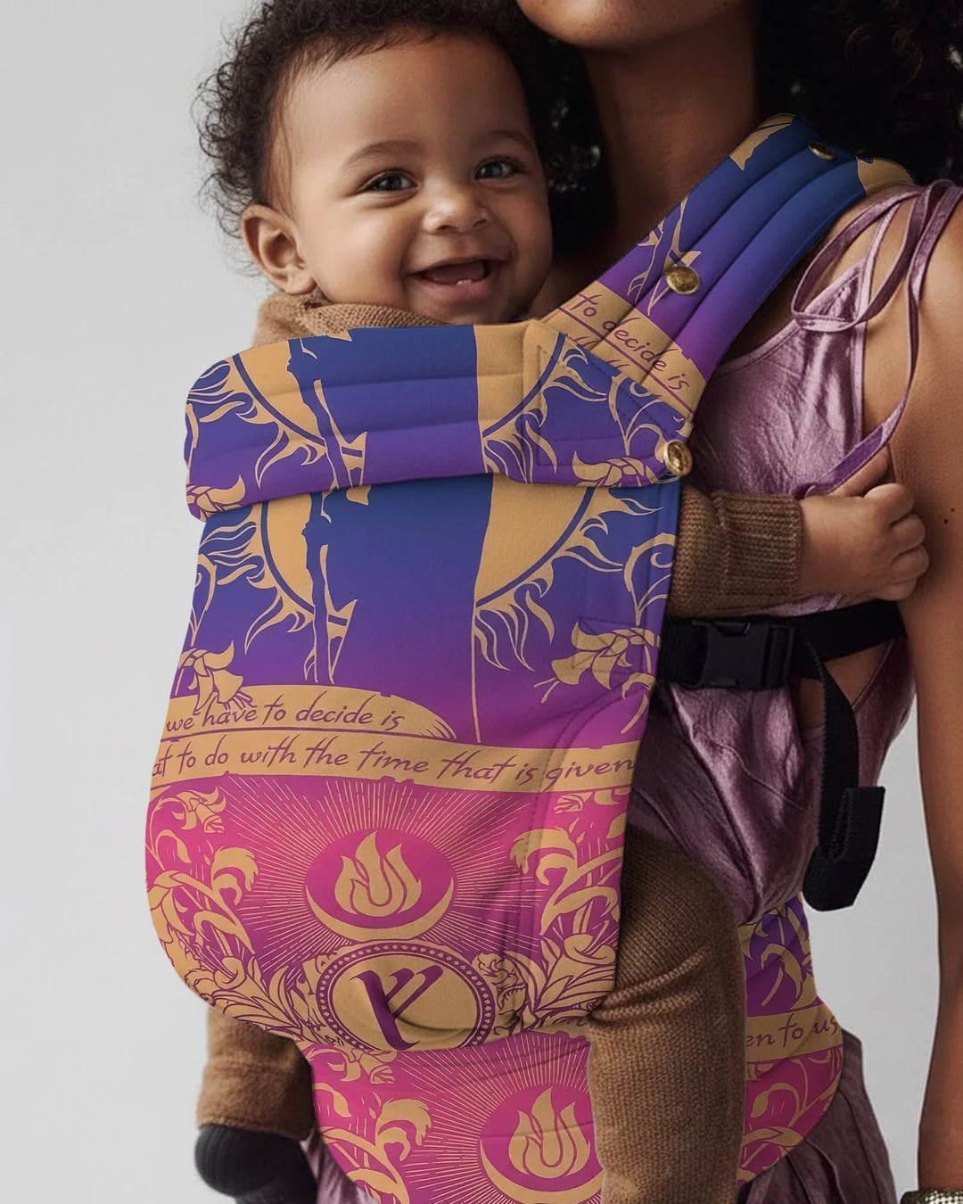 Mystic Fire Emblem Gradient Scroll Baby Carrier