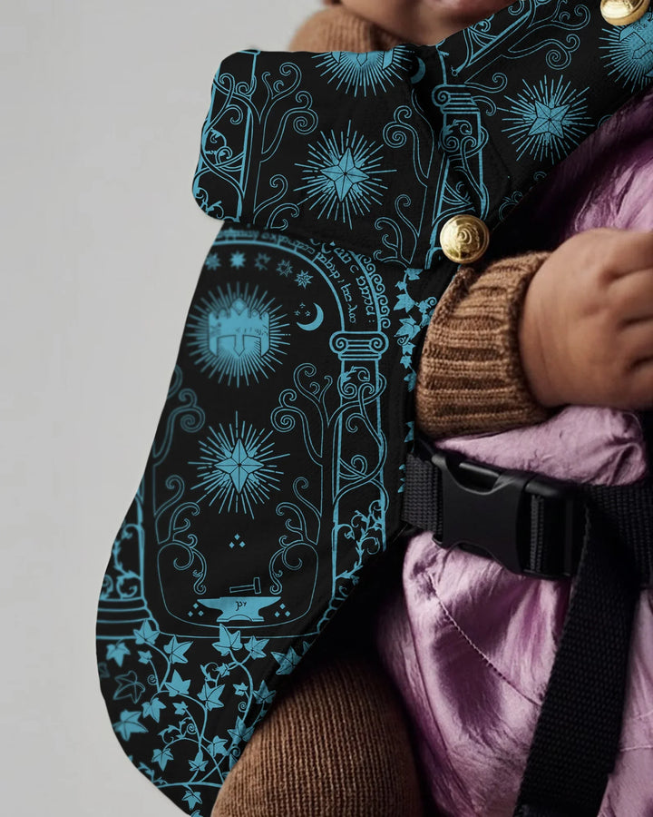 Midnight Celestial Garden Scroll Baby Carrier
