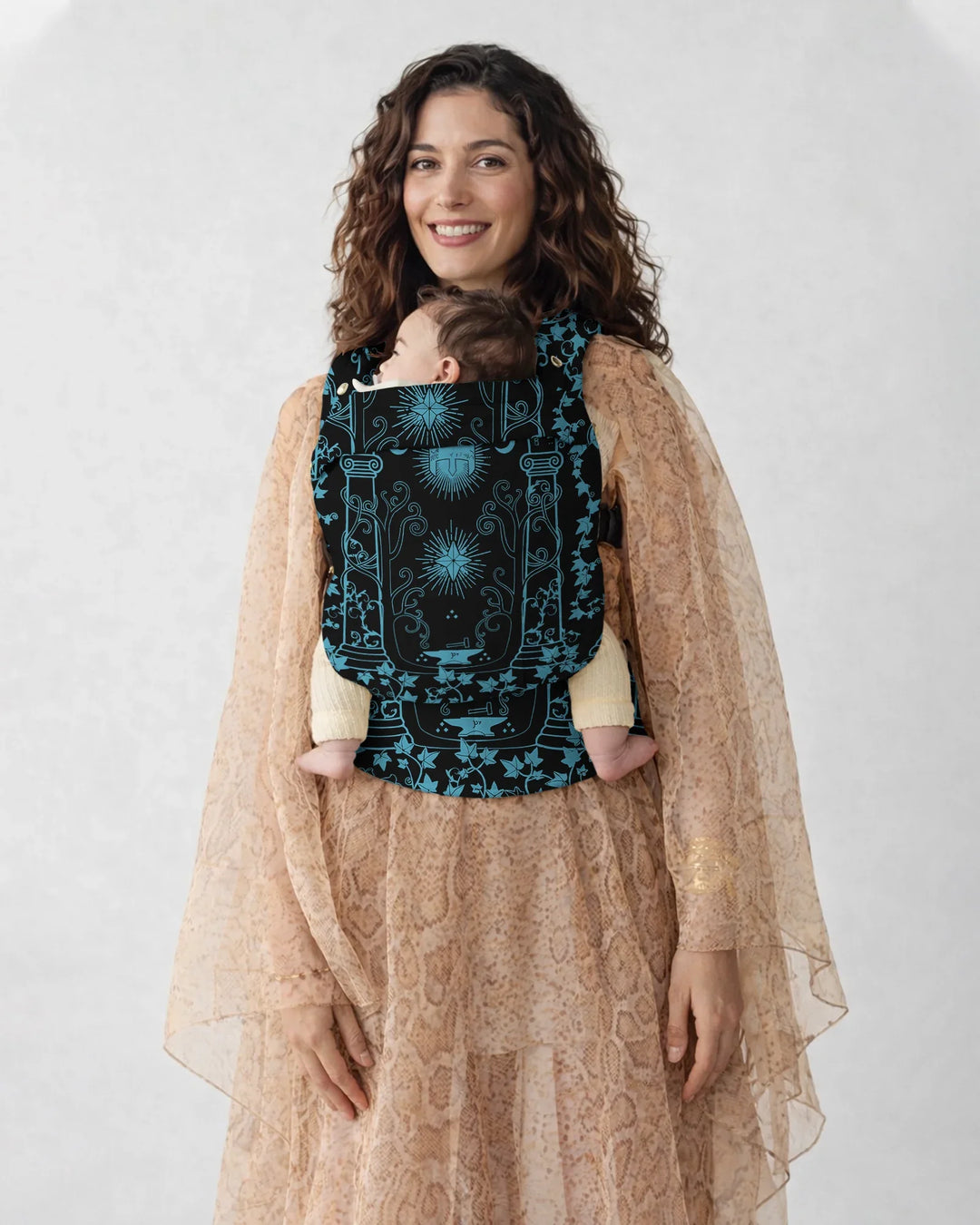 Midnight Celestial Garden Scroll Baby Carrier