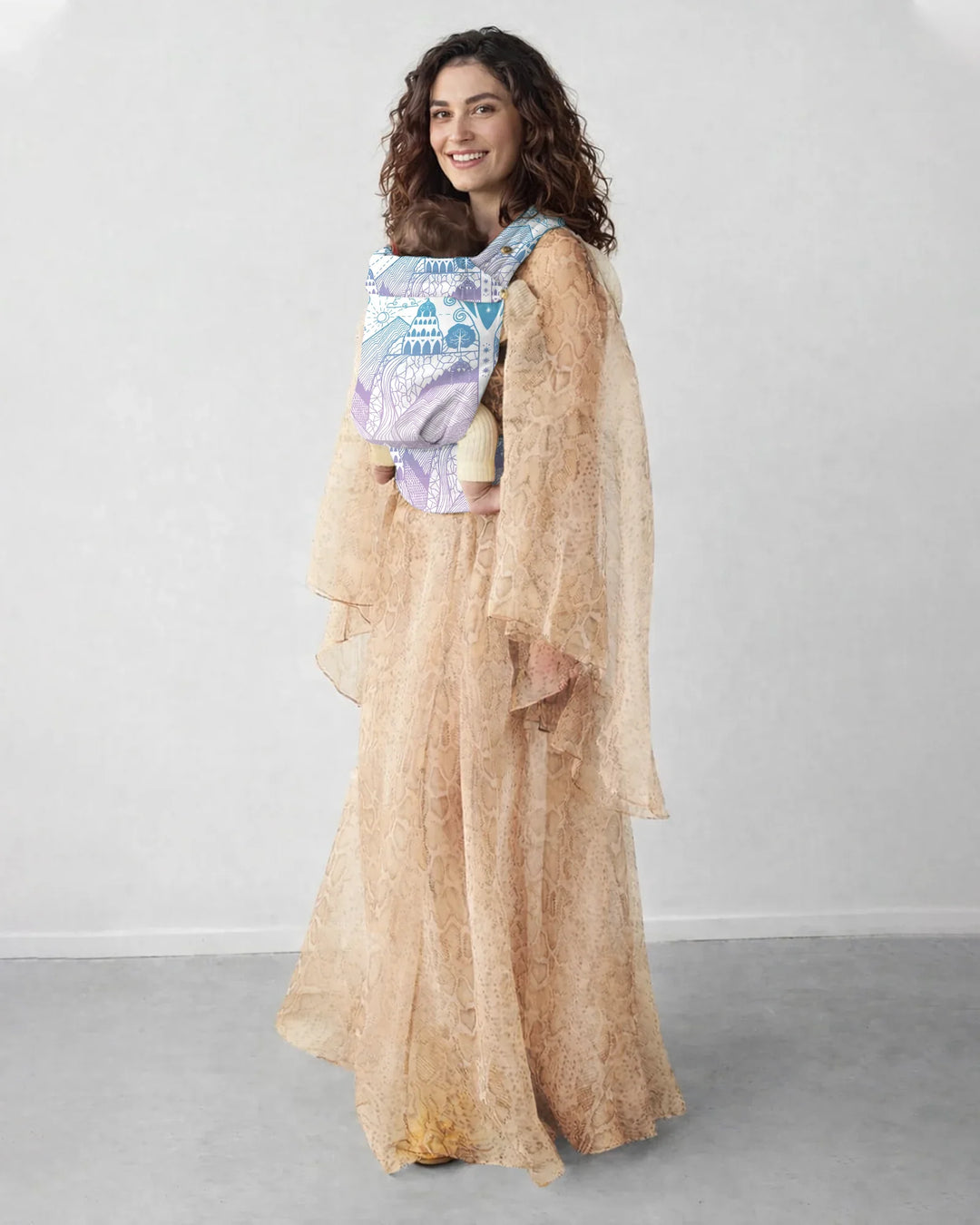 Dreamy Mountain Castle Landscape Baby Carrier