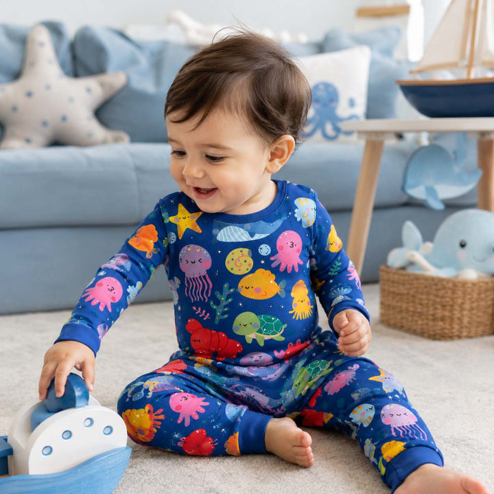 Ocean Friends Bamboo Two Piece Long Sleeve Pajama Set