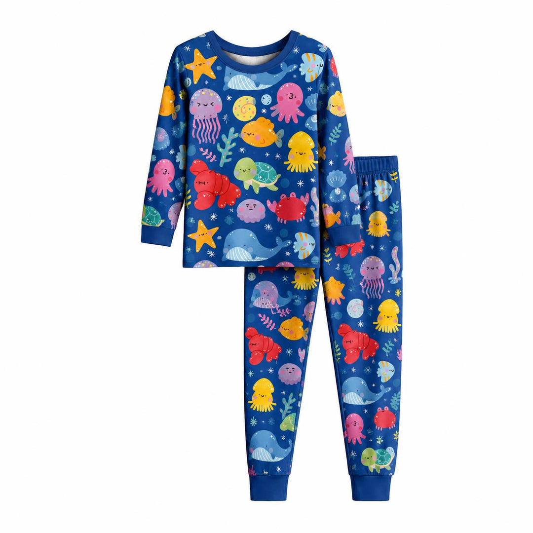 Ocean Friends Bamboo Two Piece Long Sleeve Pajama Set