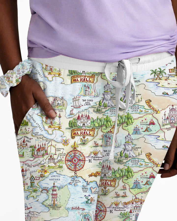 Once Upon A Map Mommy & Baby Matching Bamboo Women Pajama Set