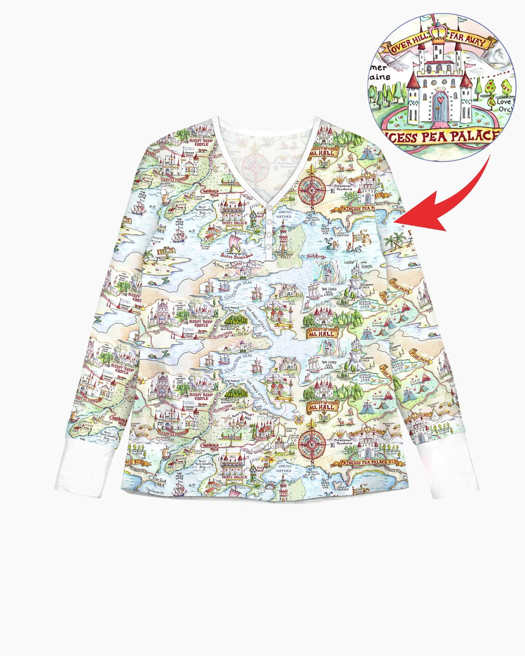 Once Upon A Map Mommy & Baby Matching Bamboo Women Pajama Set
