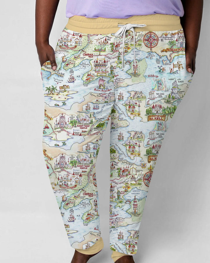 Once Upon A Map Mommy & Baby Matching Bamboo Women Pajama Set