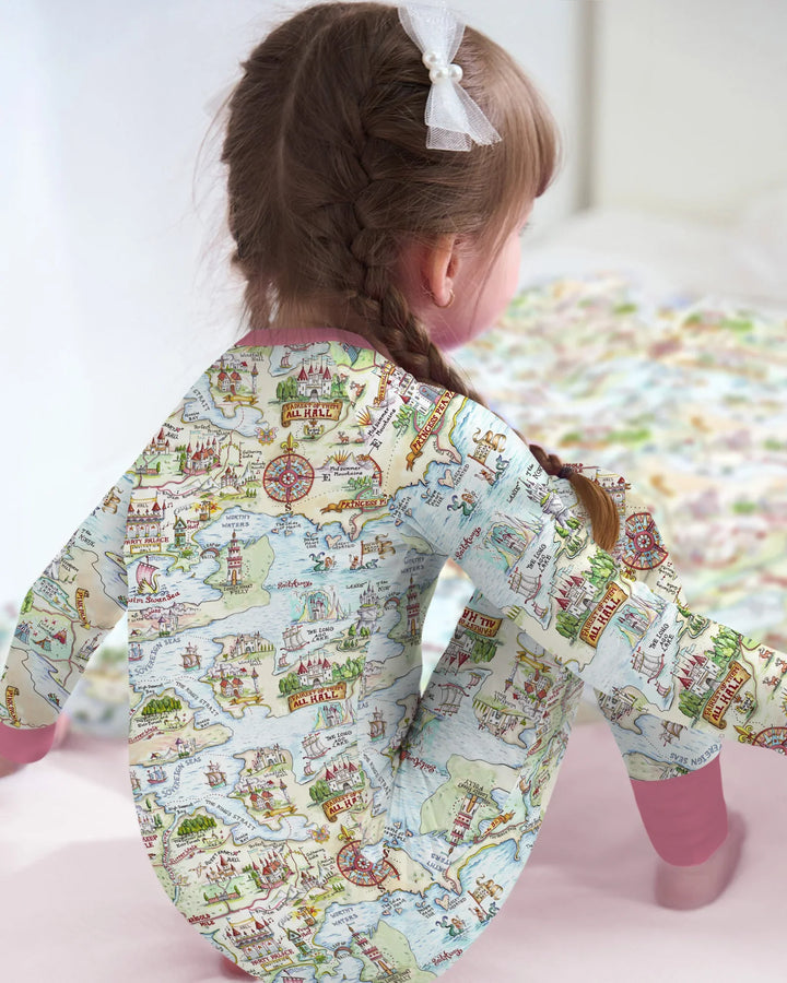 Once Upon A Map Mommy & Baby Matching Bamboo Convertible Zippy