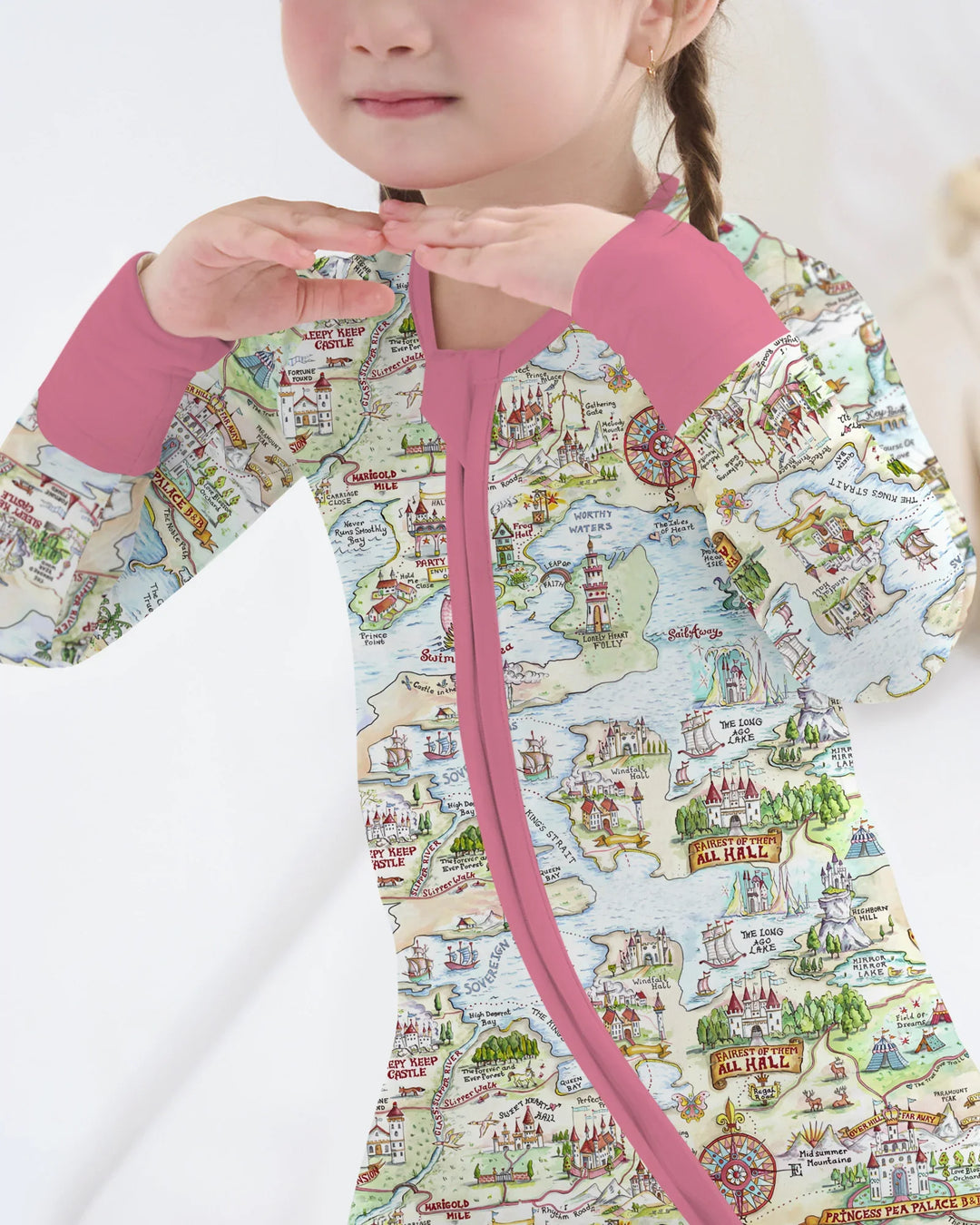 Once Upon A Map Mommy & Baby Matching Bamboo Convertible Zippy