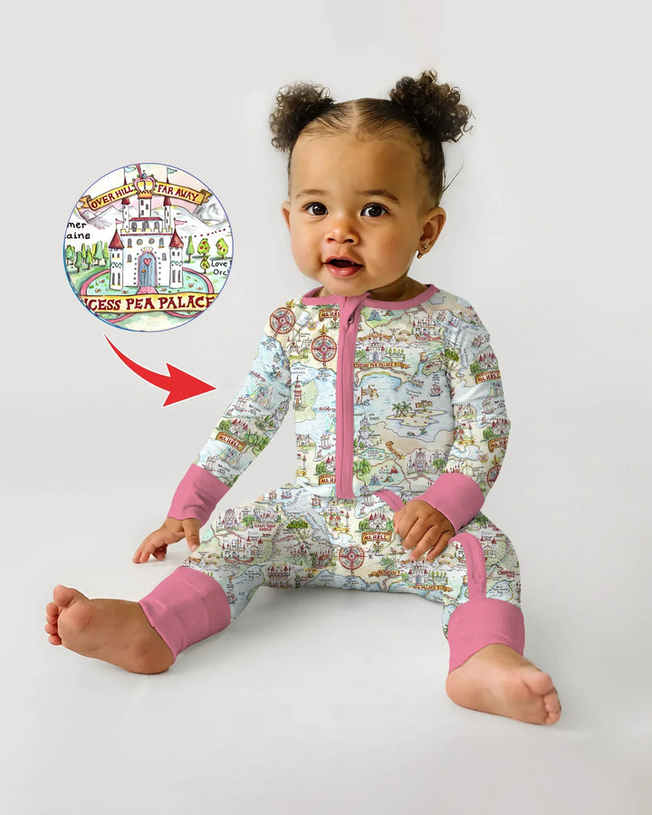 Once Upon A Map Mommy & Baby Matching Bamboo Convertible Zippy