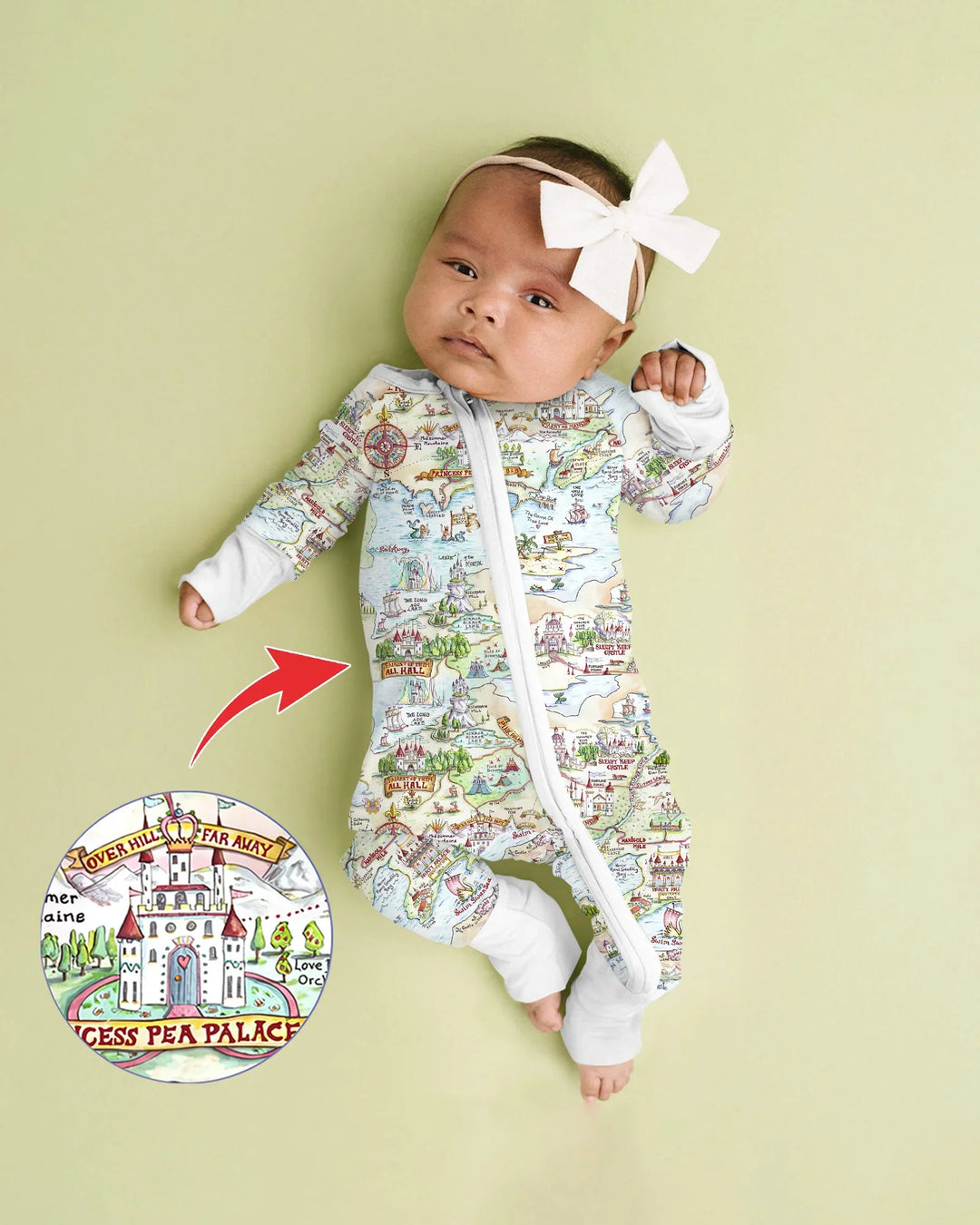 Once Upon A Map Mommy & Baby Matching Bamboo Convertible Zippy