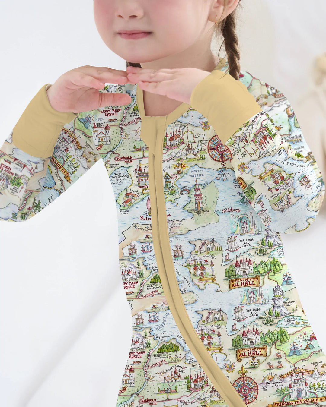 Once Upon A Map Mommy & Baby Matching Bamboo Convertible Zippy