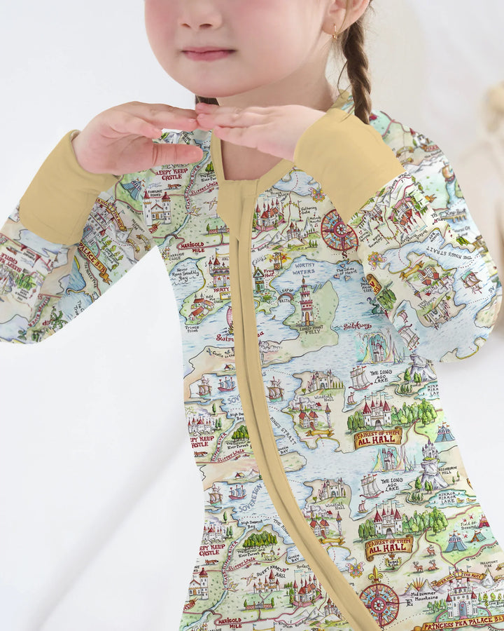 Once Upon A Map Mommy & Baby Matching Bamboo Convertible Zippy
