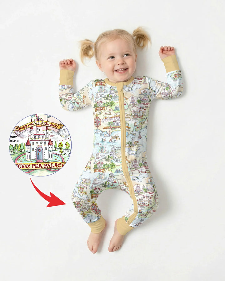 Once Upon A Map Mommy & Baby Matching Bamboo Convertible Zippy