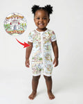 Once Upon A Map Mommy & Baby Matching Bamboo Shorty Zippy