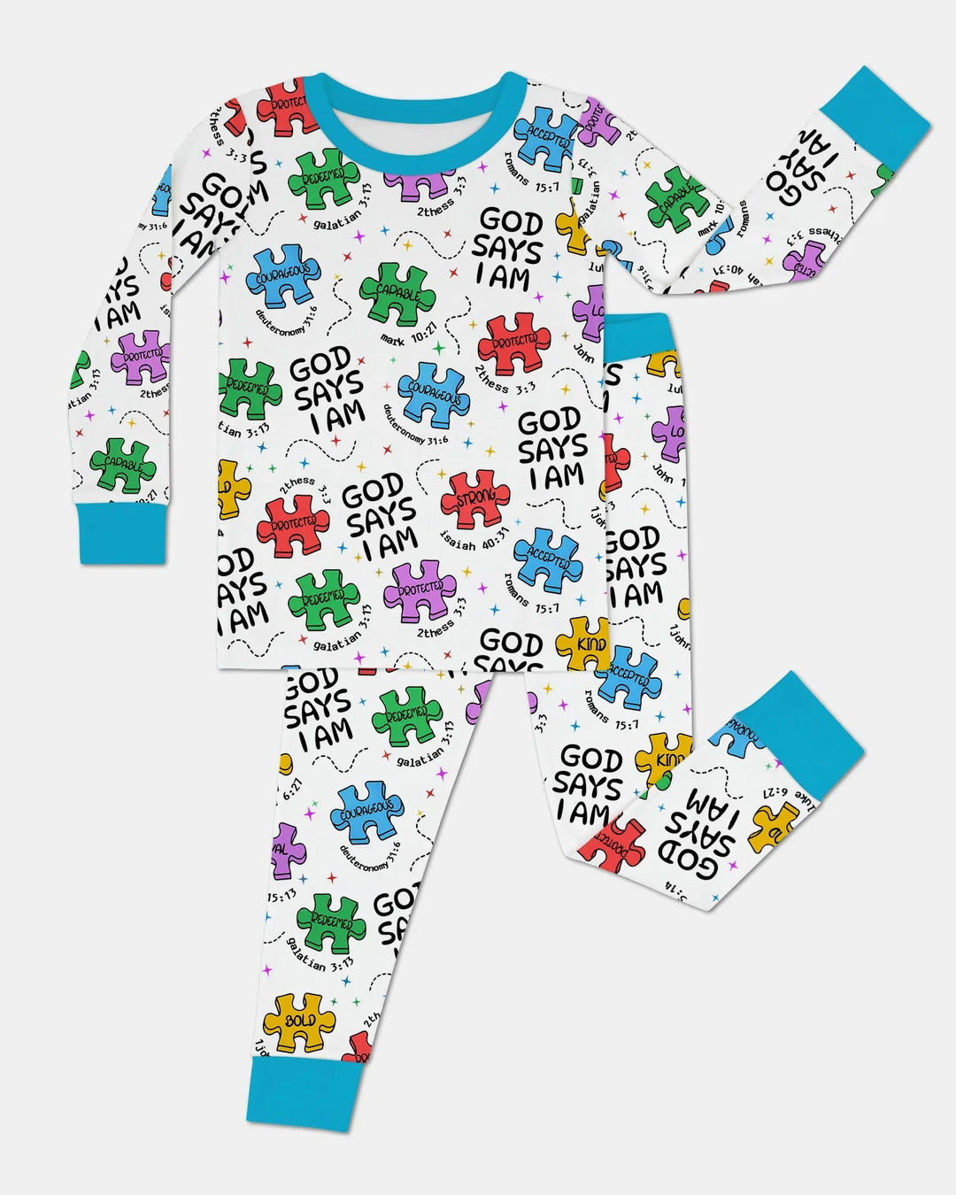 All Pieces Belong Bamboo Two Piece Long Sleeve Pajama Set