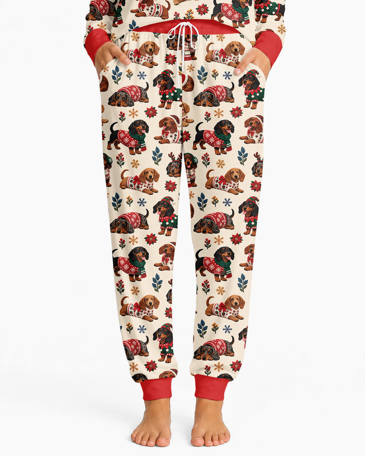 Dachshund Christmas Bamboo Women Pajama Set