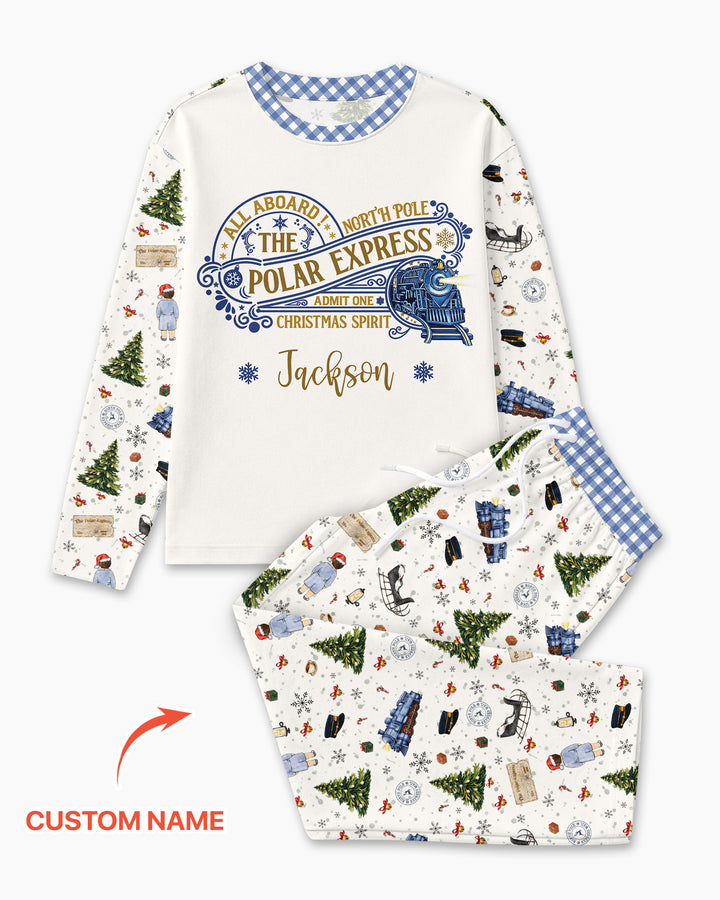 Custom Name North Pole Adventure Bamboo Men's Pajama Set