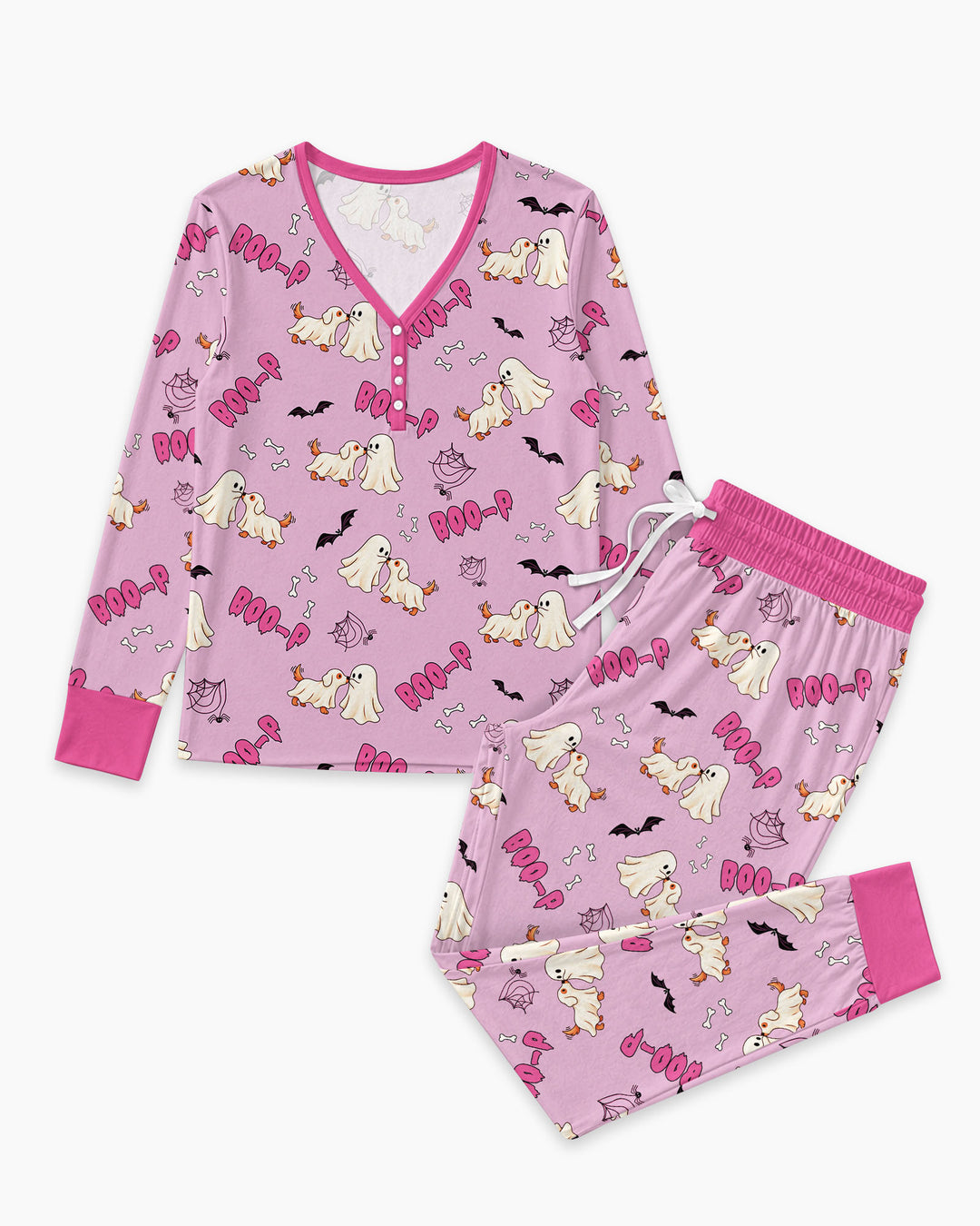 Boo-P Ghost Dog Bamboo Women Pajama Set
