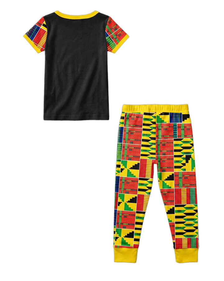 Custom Name I Am Black Child Boy Bamboo Two Piece Short Sleeve Pajama Set