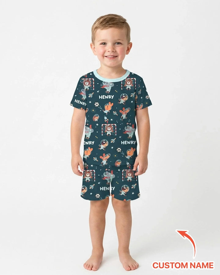 Space Soccer Bamboo Shorty Zippy