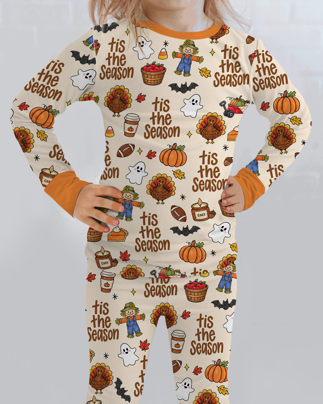 Fall Tis the Season Bamboo Two Piece Long Sleeve Pajama Set