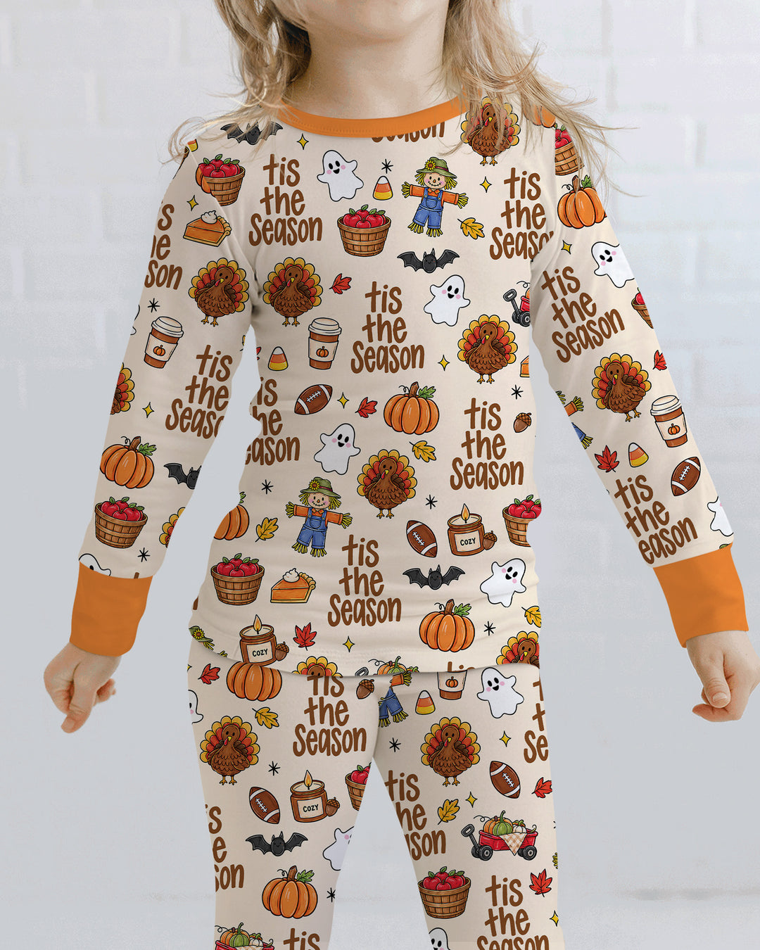 Fall Tis the Season Bamboo Two Piece Long Sleeve Pajama Set