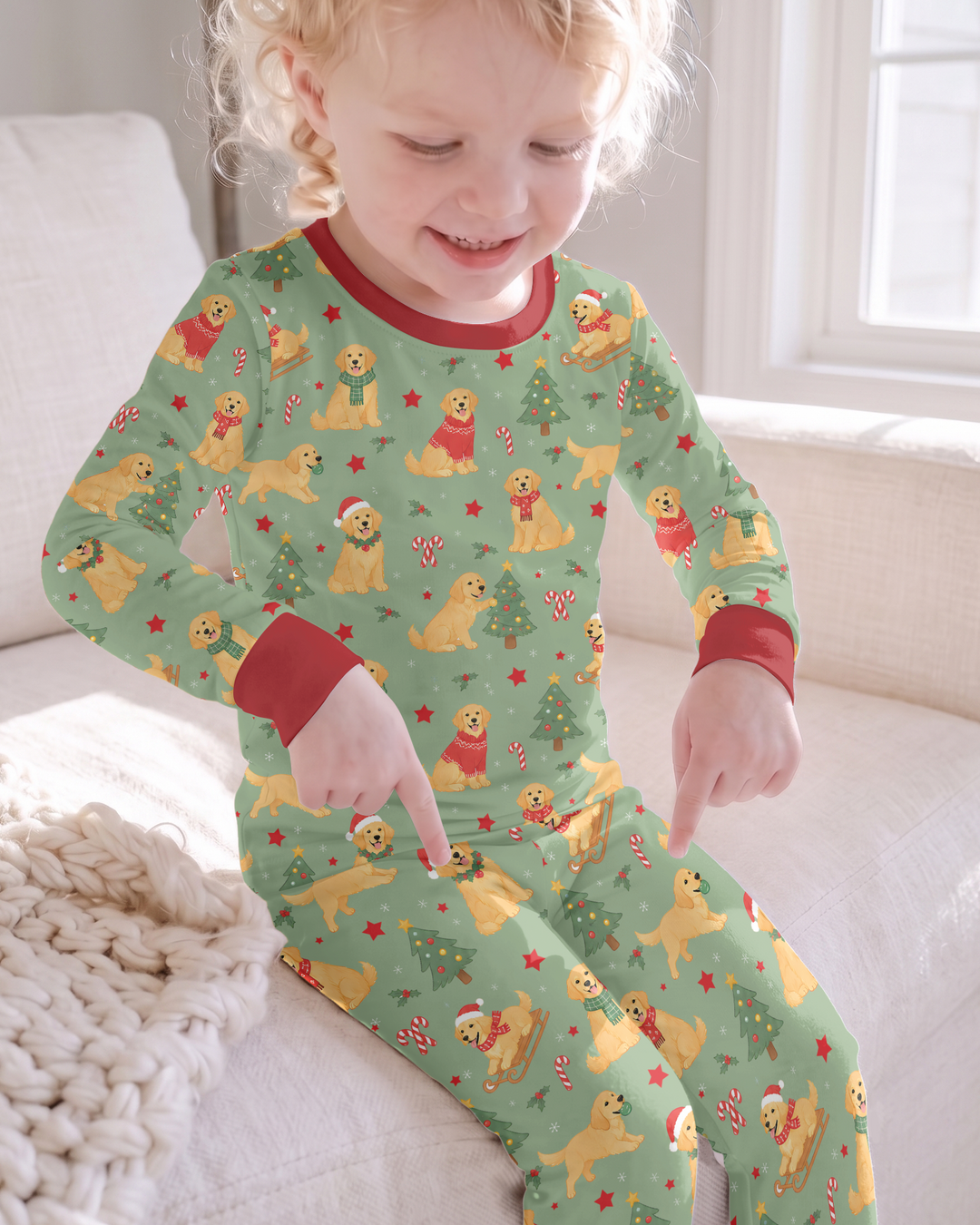 Holiday Dog Bamboo Two Piece Long Sleeve Pajama Set