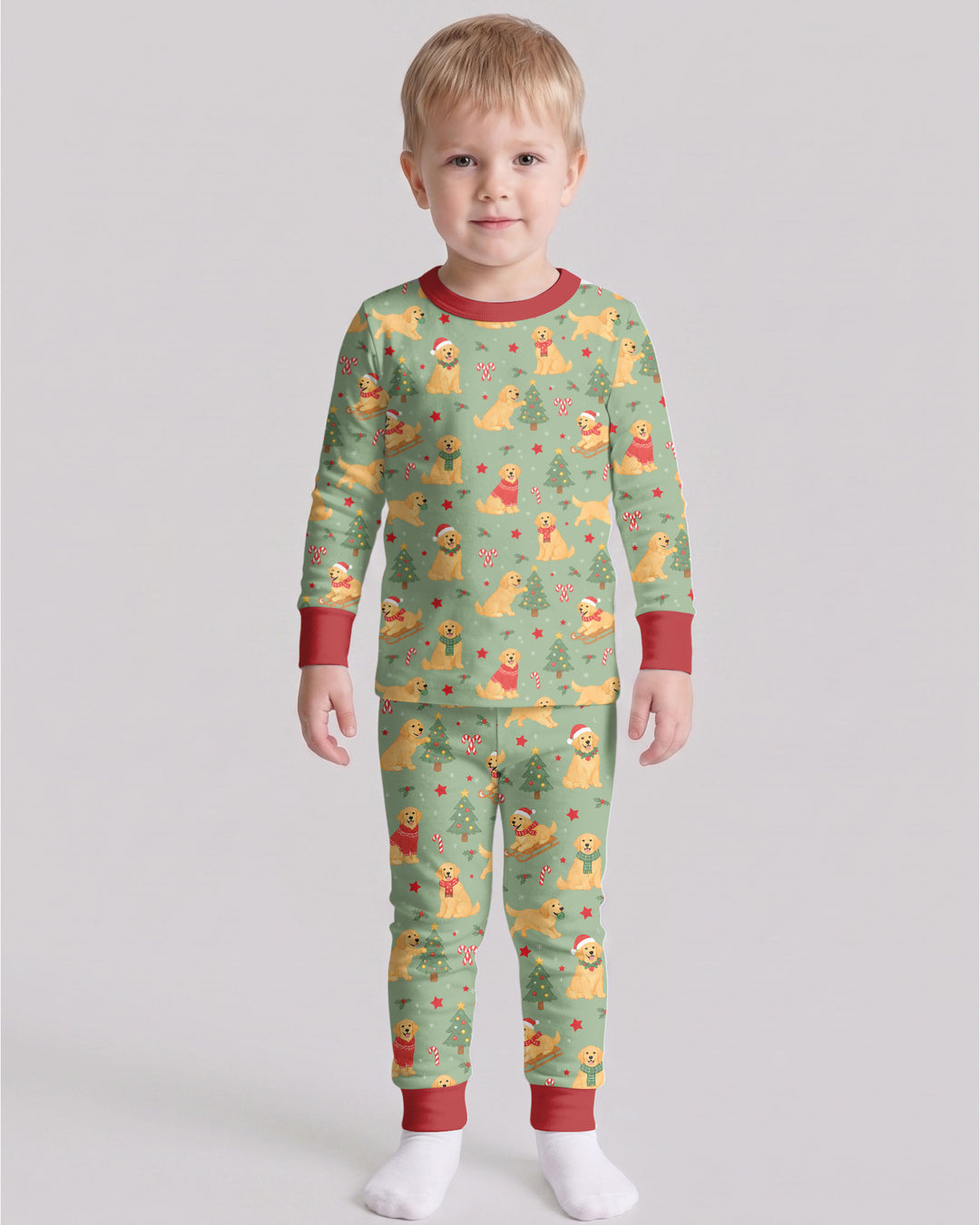 Holiday Dog Bamboo Two Piece Long Sleeve Pajama Set