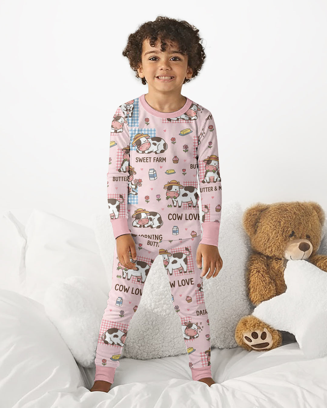 Drowned In Buttercream Bamboo Two Piece Long Sleeve Pajama Set