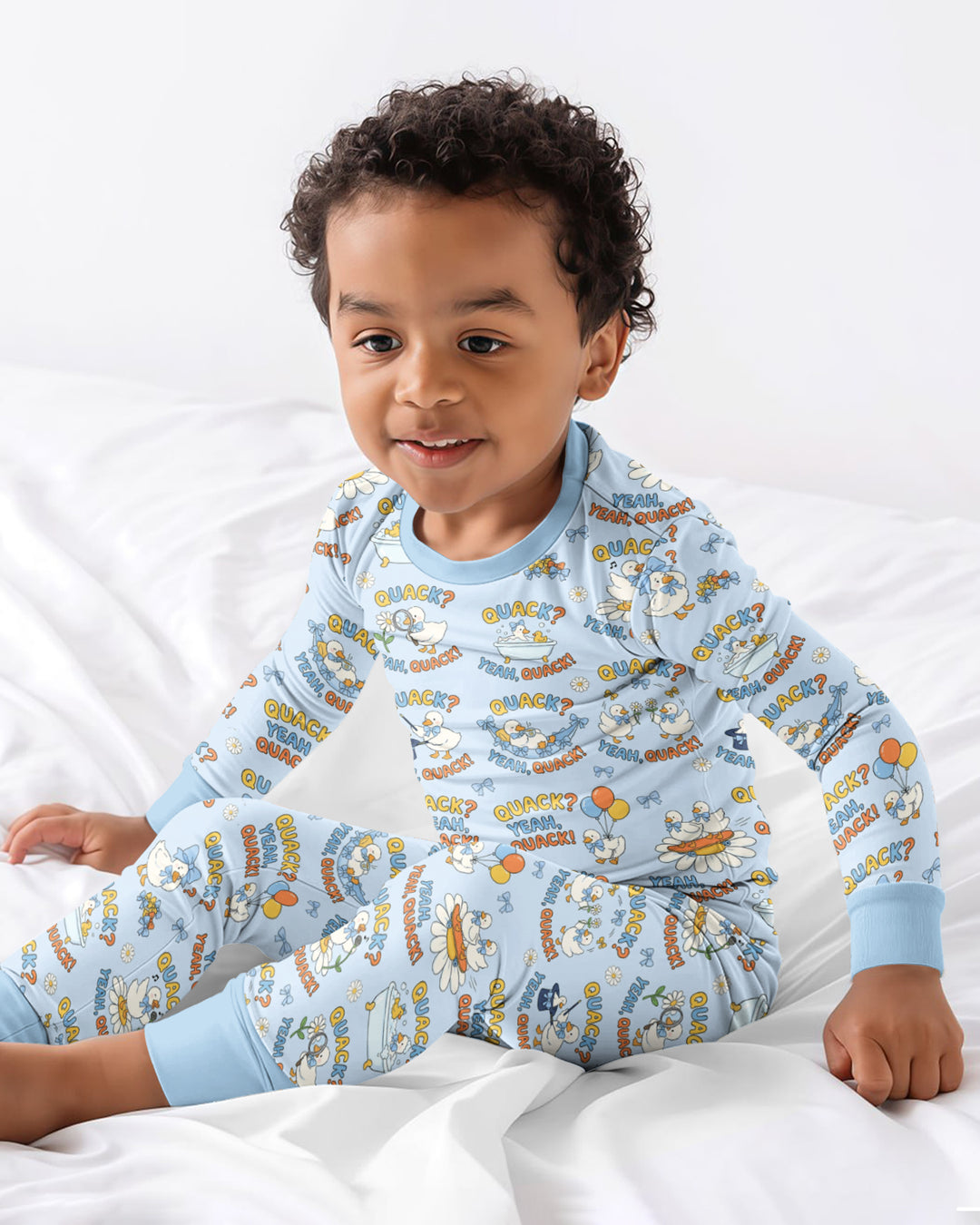 Yeah Quack Show Bamboo Two Piece Long Sleeve Pajama Set