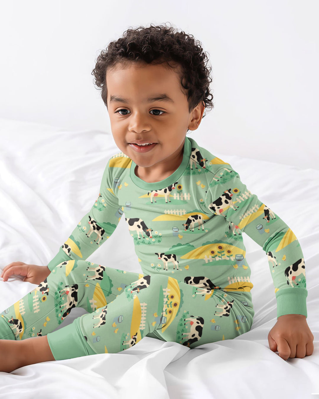 Pasture Sunlit Waltz Bamboo Two Piece Long Sleeve Pajama Set