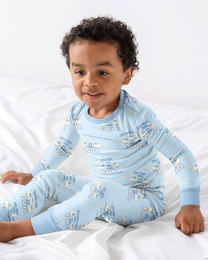 Not Fat Just Fluffy Bamboo Two Piece Long Sleeve Pajama Set