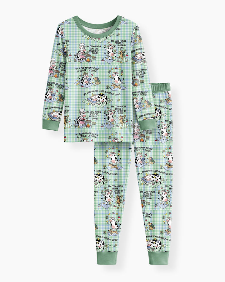 Common Sense Is Udderly Gone Bamboo Two Piece Long Sleeve Pajama Set